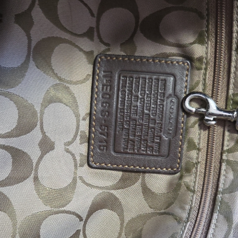 Vintage Coach 5715 Brown HOBO Shoulder Bag Genuine Pebbled Leather - Picture 11 of 12